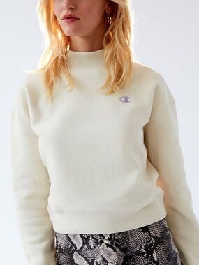Champion Reverse Weave Cropped Mock Neck Sweatshirt